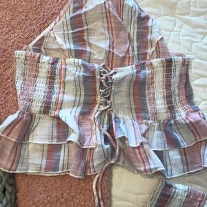 American Eagle Outfitters Other - Striped shirt and tank top set American Eagle Outfitters Other - Striped shirt and tank top set